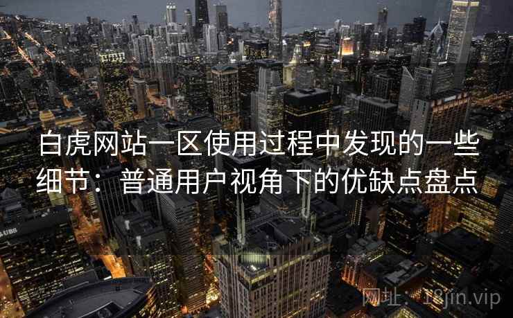 白虎网站一区使用过程中发现的一些细节：普通用户视角下的优缺点盘点