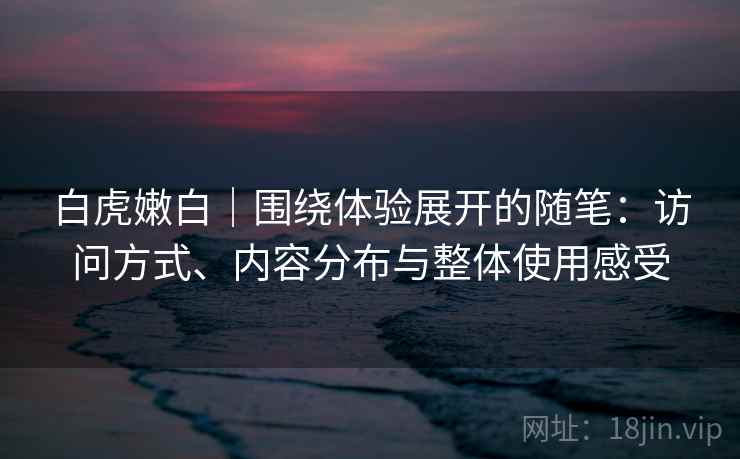 白虎嫩白｜围绕体验展开的随笔：访问方式、内容分布与整体使用感受