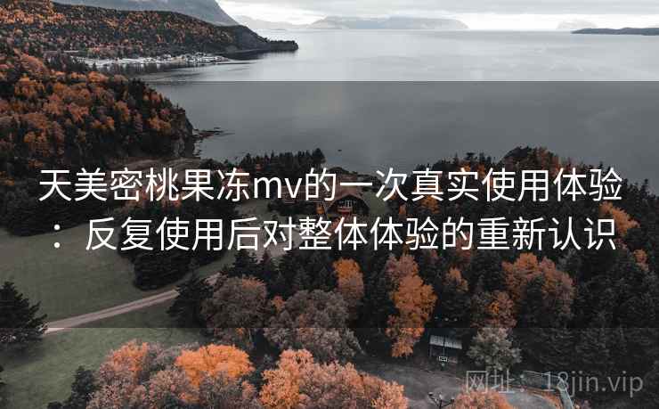 天美密桃果冻mv的一次真实使用体验:反复使用后对整体体验的重新认识 天美密桃果冻mv的一次真实使用体验:反复使用后对整体体验的重新认识