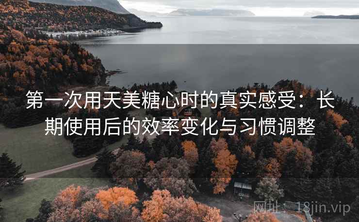 第一次用天美糖心时的真实感受：长期使用后的效率变化与习惯调整