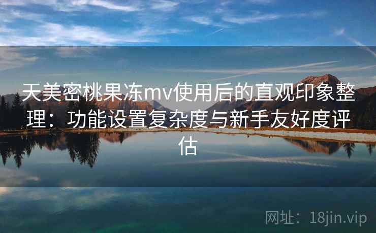 天美密桃果冻mv使用后的直观印象整理：功能设置复杂度与新手友好度评估