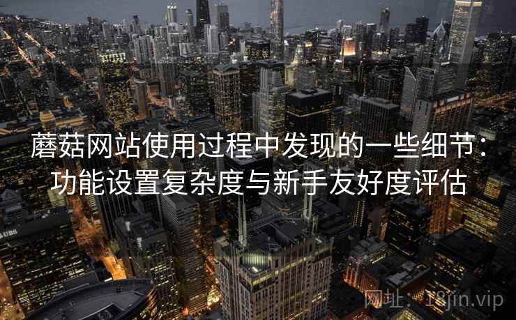 蘑菇网站使用过程中发现的一些细节：功能设置复杂度与新手友好度评估