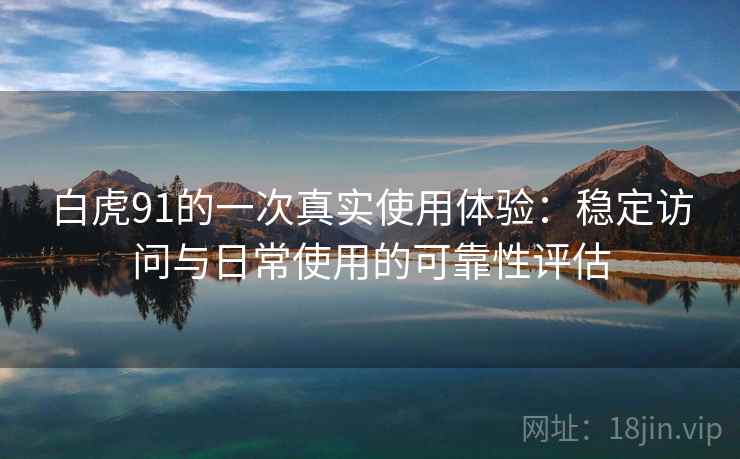 白虎91的一次真实使用体验:稳定访问与日常使用的可靠性评估 白虎91的一次真实使用体验:稳定访问与日常使用的可靠性评估