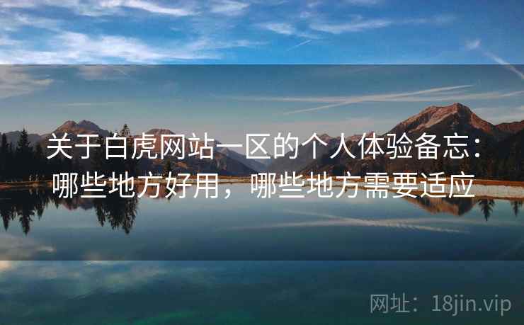 关于白虎网站一区的个人体验备忘:哪些地方好用,哪些地方需要适应 关于白虎网站一区的个人体验备忘:哪些地方好用,哪些地方需要适应