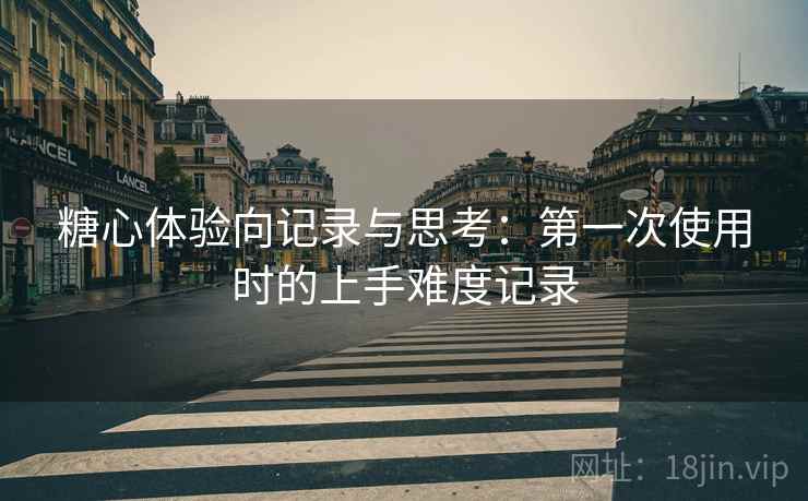 糖心体验向记录与思考:第一次使用时的上手难度记录 糖心体验向记录与思考:第一次使用时的上手难度记录