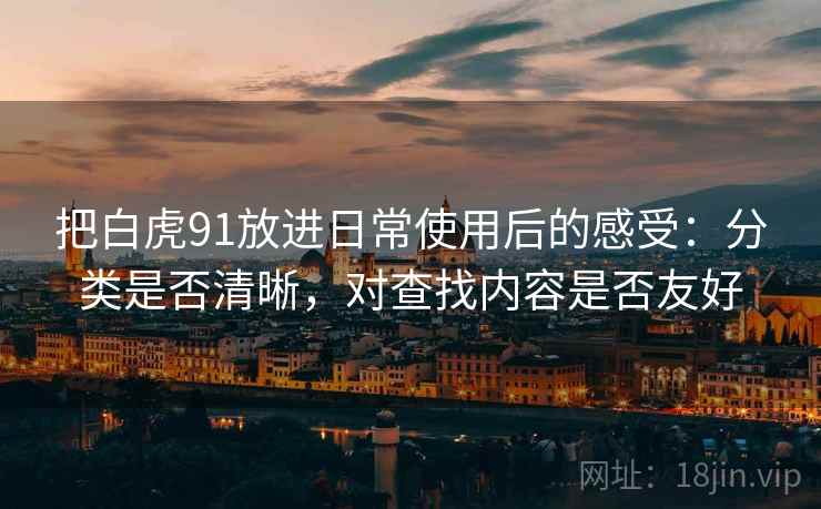 把白虎91放进日常使用后的感受:分类是否清晰,对查找内容是否友好 把白虎91放进日常使用后的感受:分类是否清晰,对查找内容是否友好