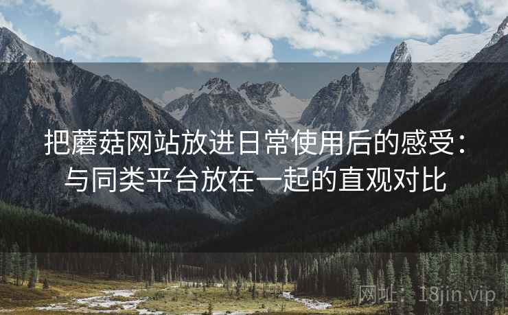 把蘑菇网站放进日常使用后的感受:与同类平台放在一起的直观对比 把蘑菇网站放进日常使用后的感受:与同类平台放在一起的直观对比